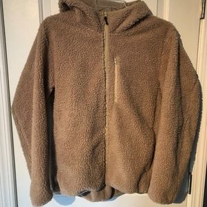 Uniqlo Tan Sherpa Hooded Jacket Size XL